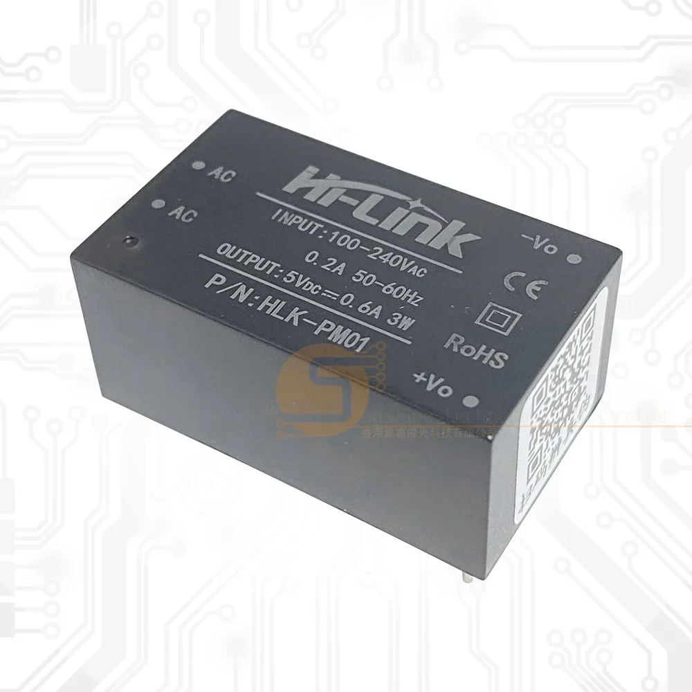 HLK-PM01 HLK-PM03 HLK-PM12 AC-DC 220V a 5V/3,3 V/12V Mini módulo de fuente de alimentación, módulo de fuente de alimentación de interruptor inteligente para el hogar