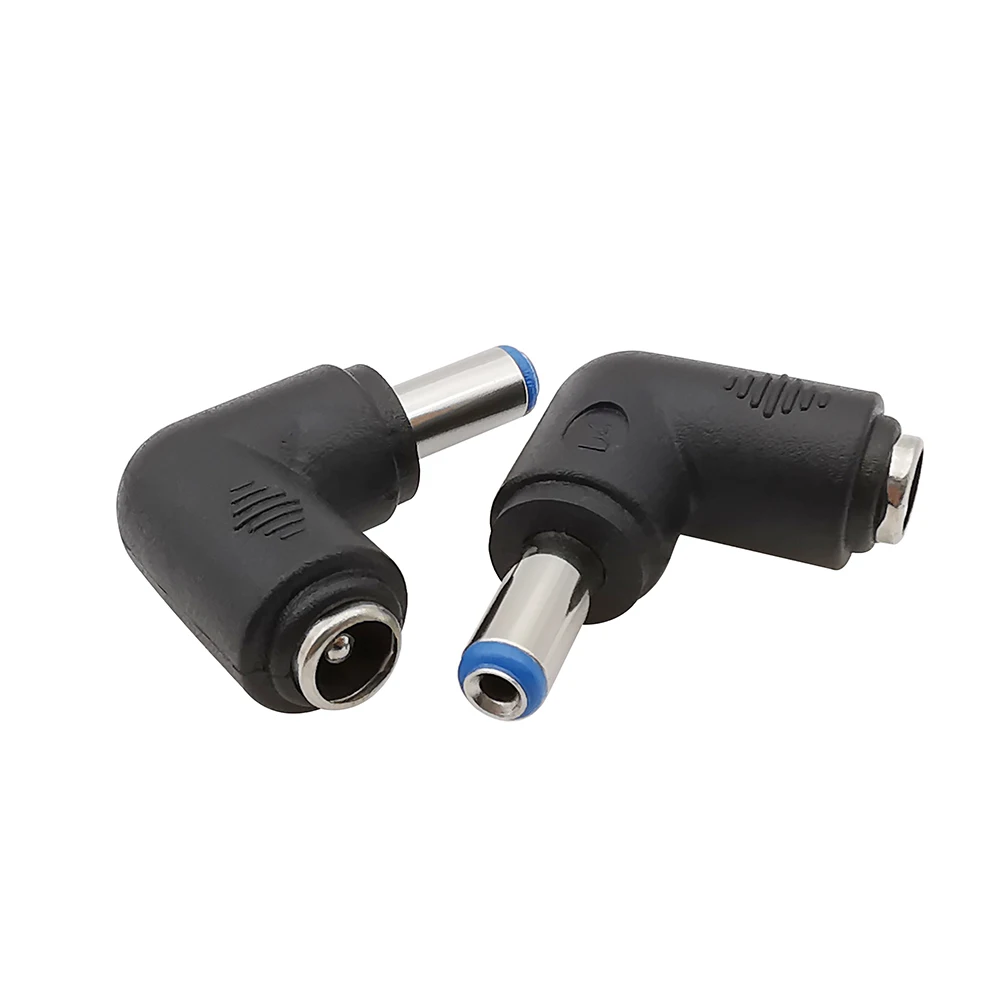 2 uds adaptador de corriente CC de ángulo recto 6,0x4,4 6,3x3,0 5,5x2,5 4,8x1,7 4,0x1,7 3,5x1,35mm enchufe macho a conector hembra de 5,5x2,1mm - imagen 5