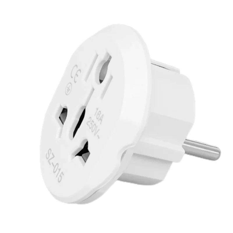 Adaptador de viaje Universal UE 16A, convertidor europeo, Reino Unido, EE. UU., AU a UE, enchufe de toma de corriente CA, convertidor adaptador de cargador de viaje de 250V - imagen 5