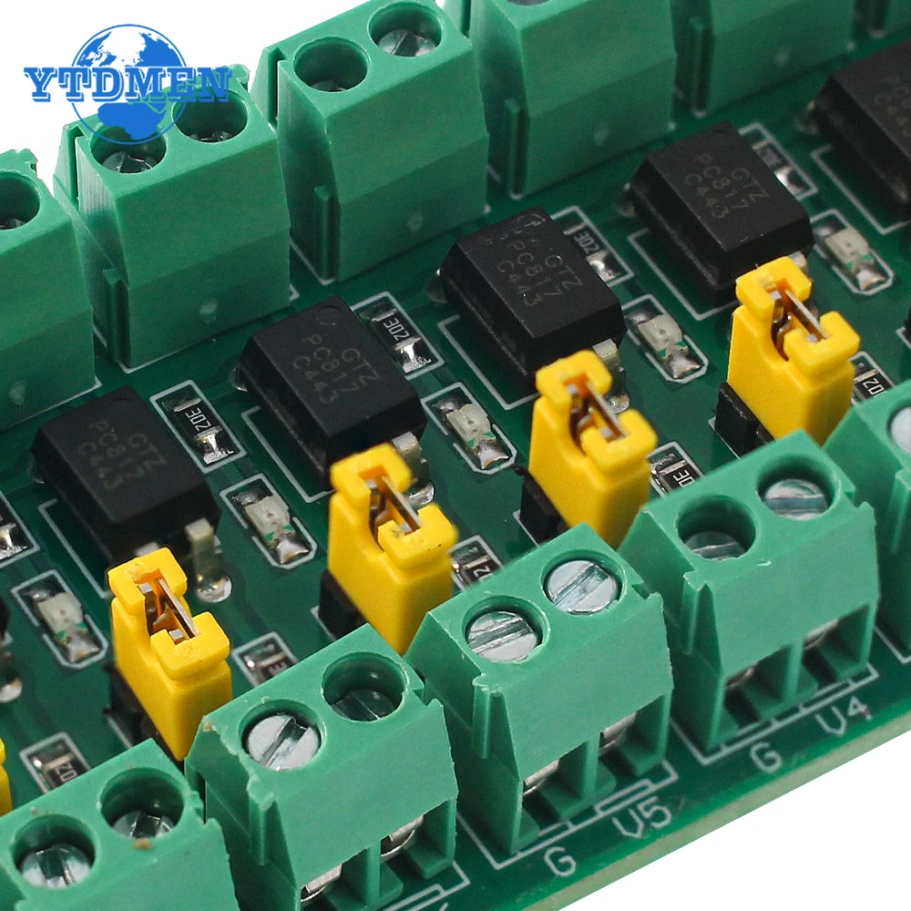 PC817 Placa de aislamiento de optoacoplador de 8 canales Módulo adaptador convertidor de voltaje de 8 vías Controlador de 3,6-30 V Módulos aislados fotoeléctricos - imagen 3