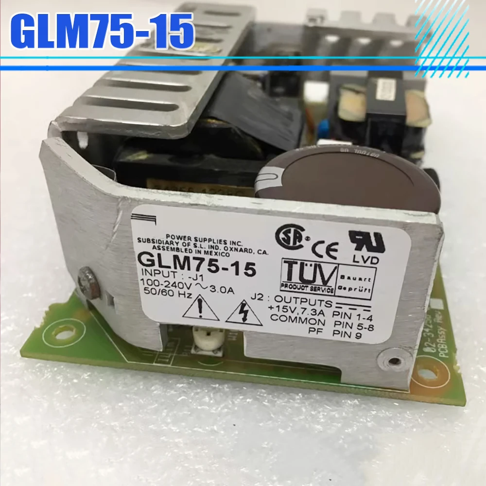 Fuente de alimentación con interruptor para fuente de alimentación de equipos industriales CONDOR GLM75-15 + 15V 7.3A - imagen 2