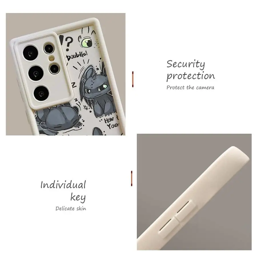 Funda suave con bonito dragón de dibujos animados para Samsung Galaxy S21 S20 S25 Ultra S25 Note 20 Ultra S23 Plus S23 S24 S24 FE S22 - imagen 5