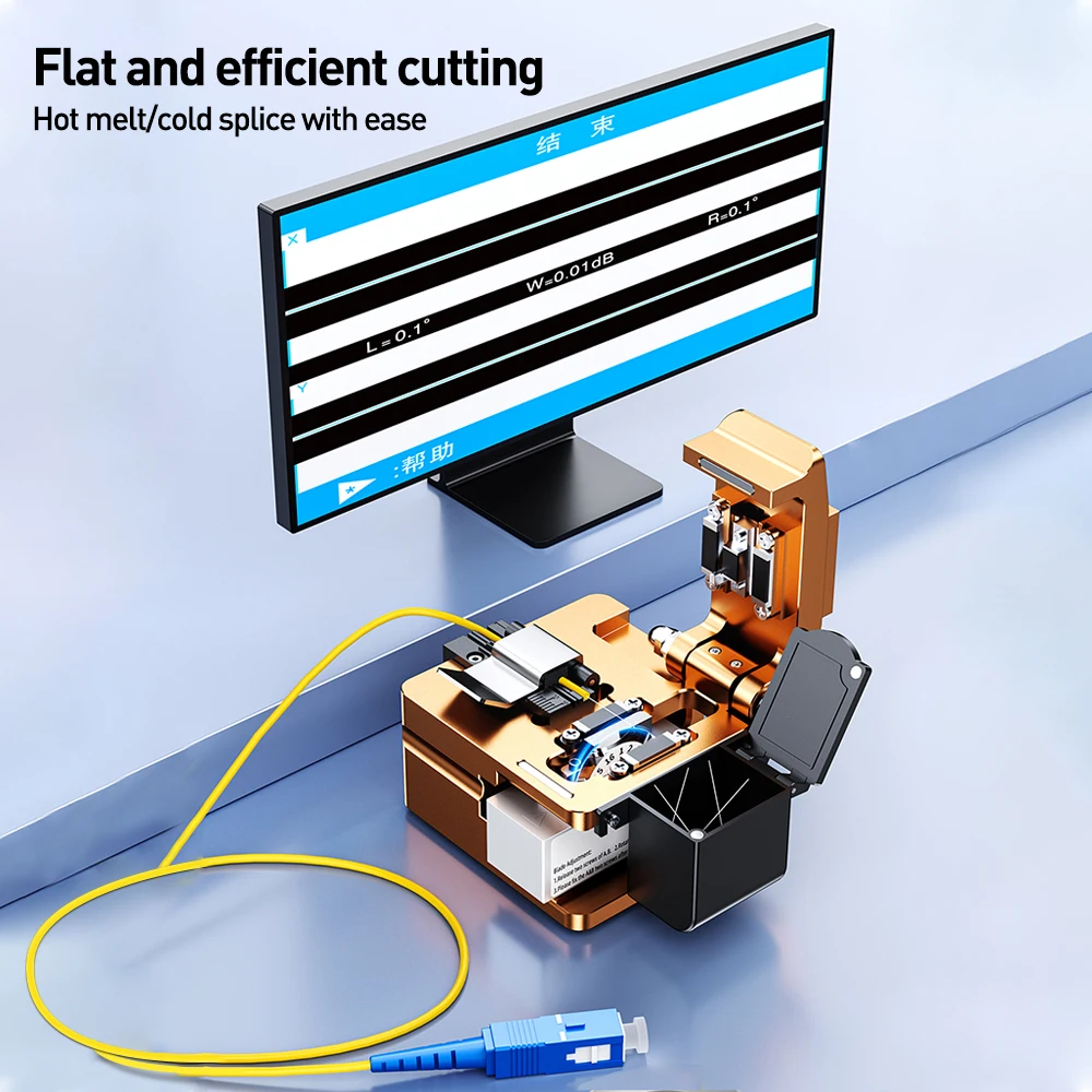 ZoeRax-cuchilla de fibra óptica, empalmador de fusión de fibra óptica ligera, cuchillo de corte, cortador de fibra de alta precisión - imagen 5