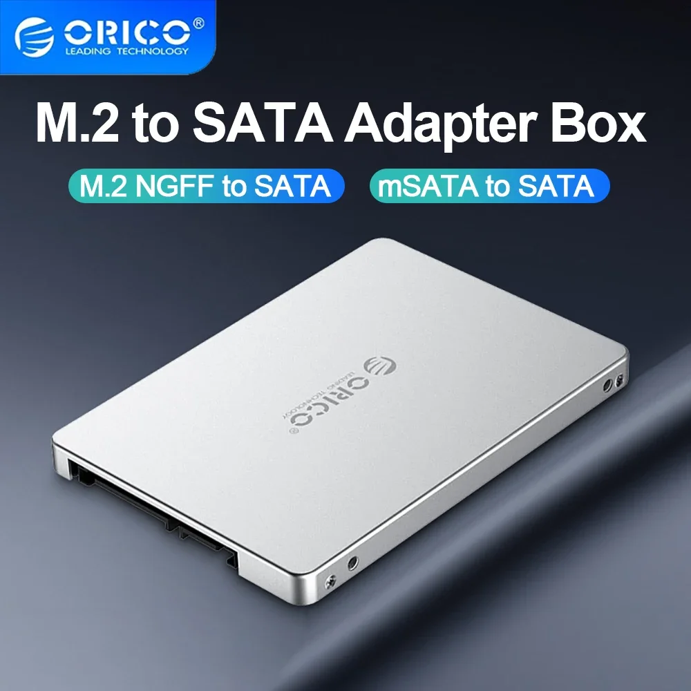 ORICO M.2 SSD caja NGFF a SATA3.0 caja adaptadora MSATA a SATA3.0 caja de disco duro de Metal para 2230 2242 2260 2280 M2 SSD - imagen 2