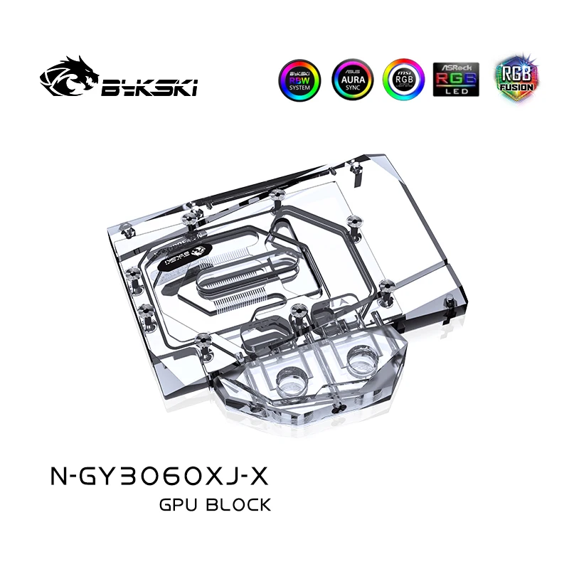 Bykski-bloque de agua para Palit RTX 3060, doble OC / GALAX RTX3060, tarjeta GPU/radiador de refrigeración de cobre, sincronización RGB/N-GY3060XJ-X - imagen 3