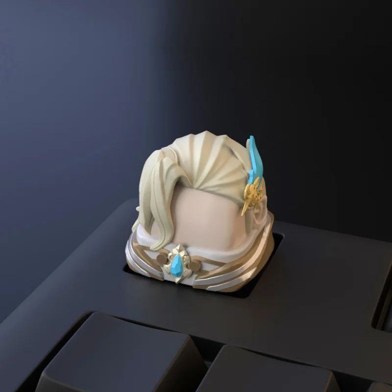 Genshin-Tapas de teclas de impacto en capas de resina Raytheon, diseño de Gel de goteo personalizado, accesorios de teclado mecánico 3d, novedad de 2024 - imagen 4