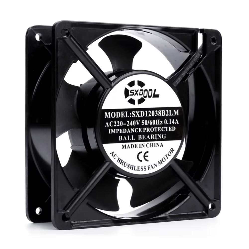 Ventilador 120mm IP68 Impermeable 220V Regulación de Velocidad Silencioso - Bola Doble