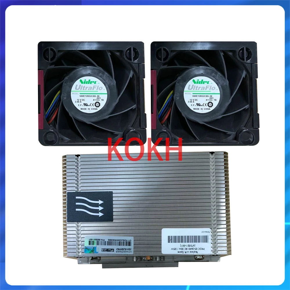 Disipador de calor para CPU, ventilador de refrigeración Original para DL380, DL380p, G8, Gen8, Xeon V2, 662522, 001, 723353, 654592, 654577, 001, 662520