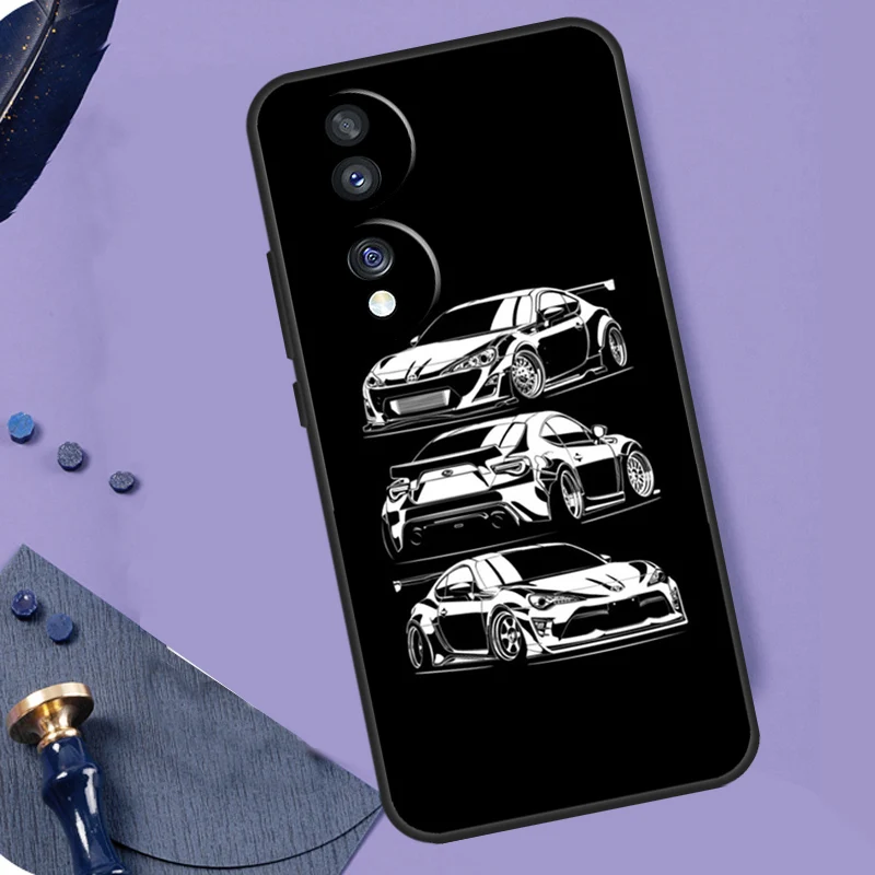 Funda JDM de dibujos animados para coche Honor 70 90 50 Lite 200 400 Pro X9a X9b X9c X9d X8a X8b X8c Magic 7 5 6 8 Pro Coque - imagen 2