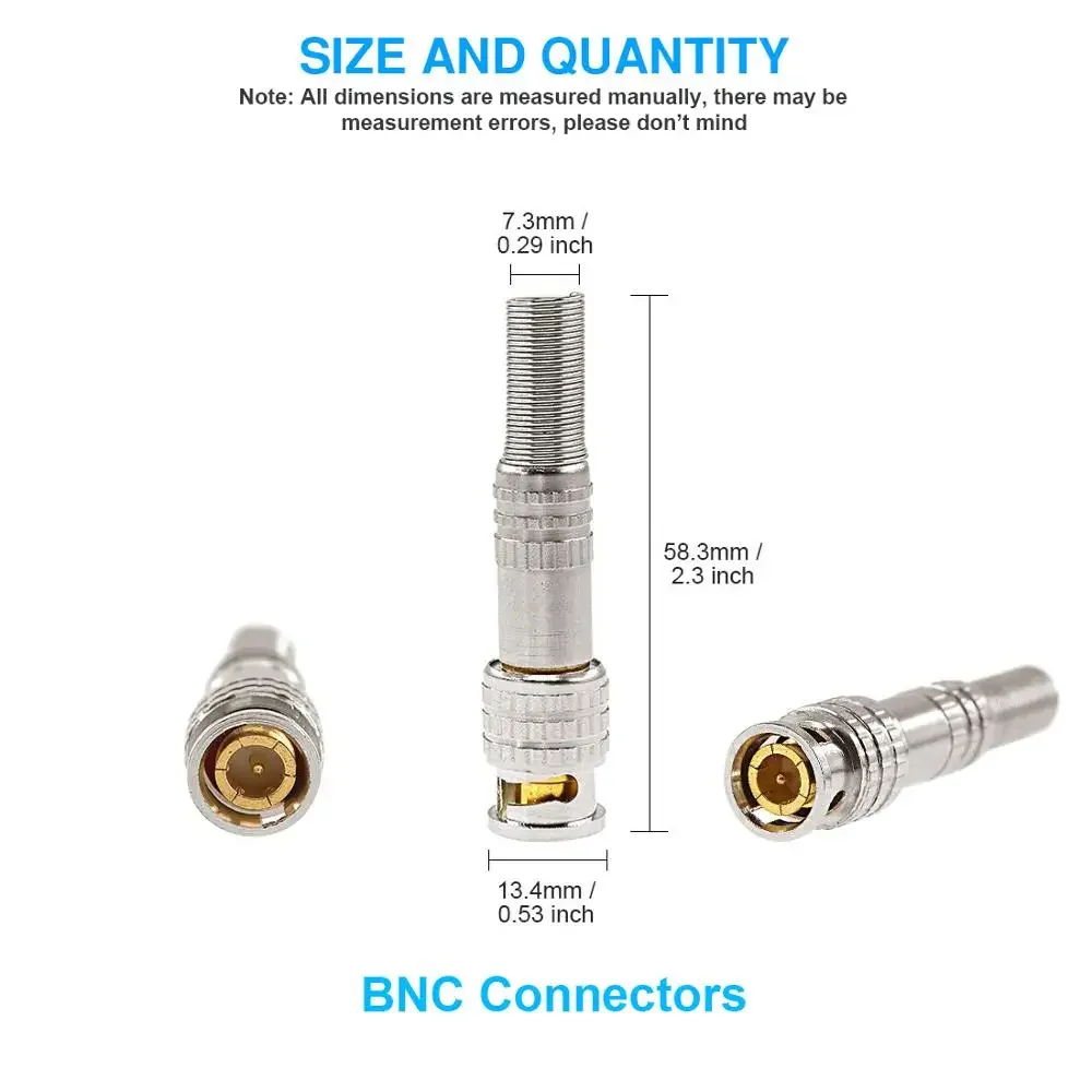 Conector BNC Macho Sin Soldadura para CCTV - JR-B25 - imagen 3