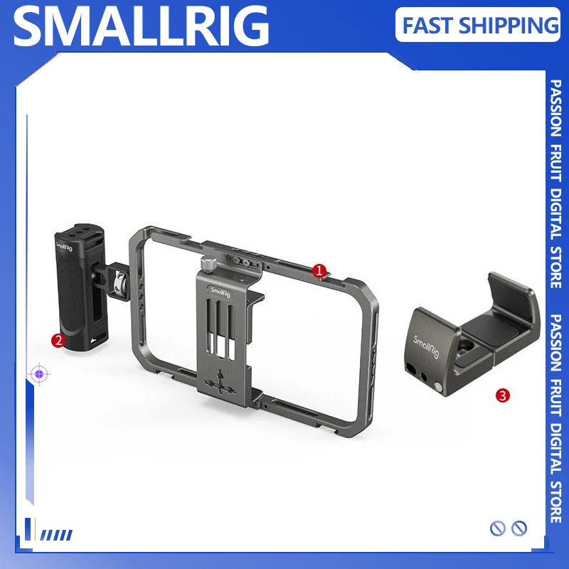 Nueva jaula de teléfono Universal SmallRig, marco de expansión de transmisión en vivo para IPhone 17 IPhone16 Huawei Mate60 P70 Xiaomi Vivo
