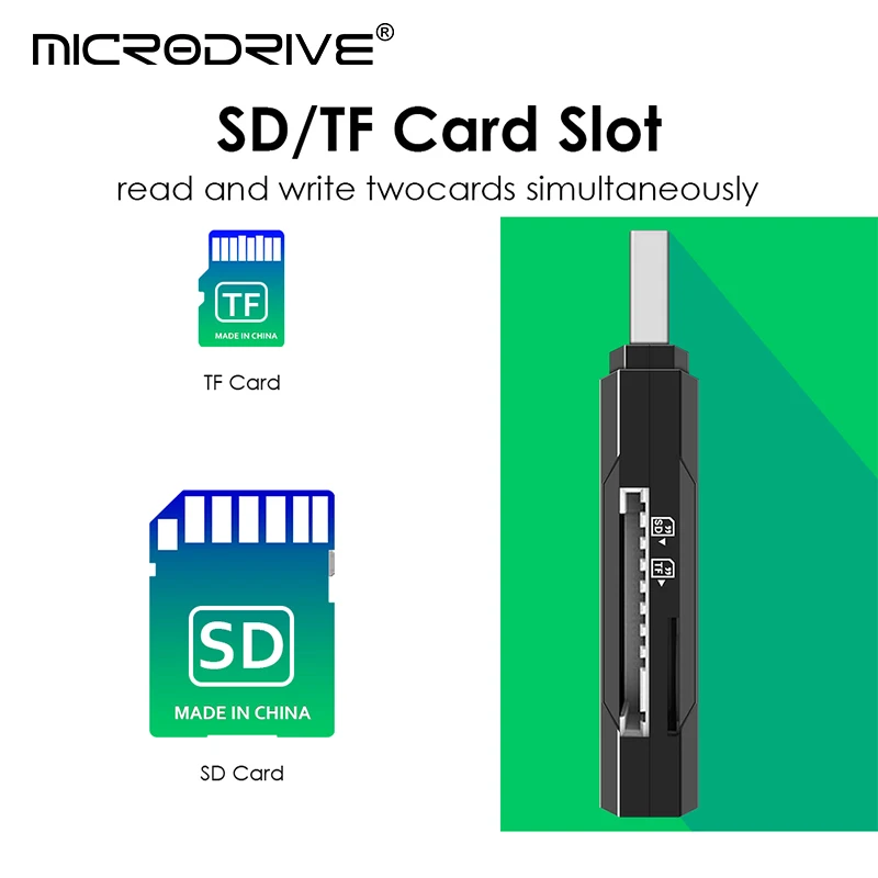 10 Uds Mini lector de tarjetas múltiples 2 en 1 de alta velocidad USB 2,0 tarjeta Micro SD TF adaptador de unidad Flash de memoria - imagen 3