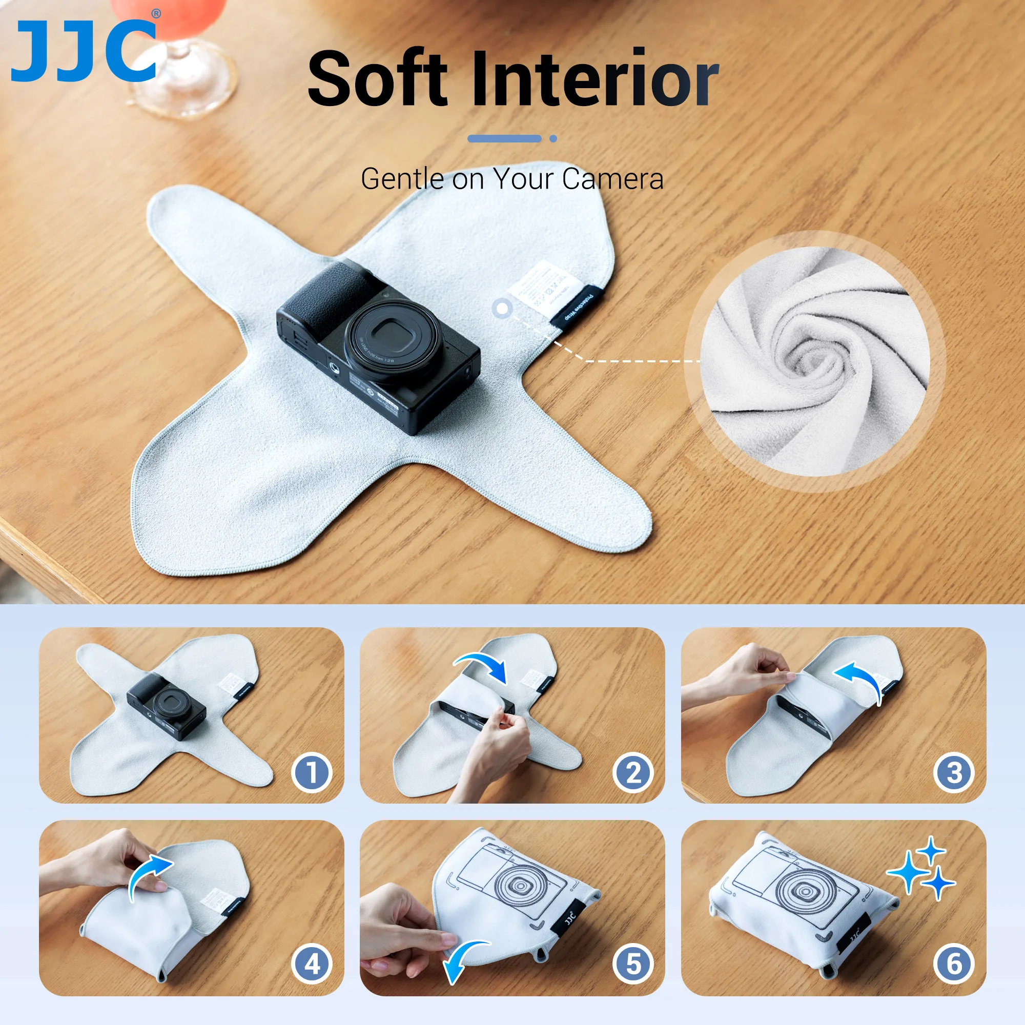 JJC-envoltura de cámara de tela mágica autoadhesiva para Ricoh GR IV GRIV GR4 GR3x HDF GR3 HDF GR IIIx HDF GR3 IIIx HDF Sony RX100 VII - imagen 4