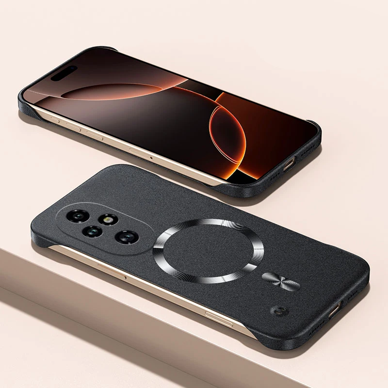 Para Magsafe funda de arenisca ultrafina sin marco para Honor X9A X9C Magic 7 Lite 300 200 100 90 80 70 60 50 Pro cubierta dura magnética - imagen 5