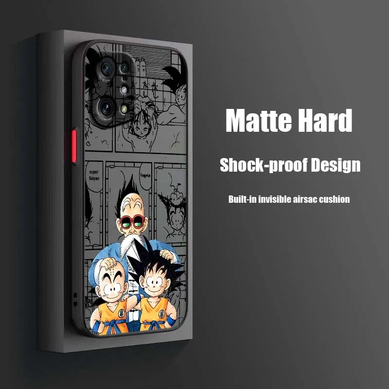 D-Dragon Ball Master Roshi funda para OPPO A96 A78 A74 A72 A58 A53 Reno 10 8 7 6 Lite 5G funda de teléfono translúcida esmerilada - imagen 3