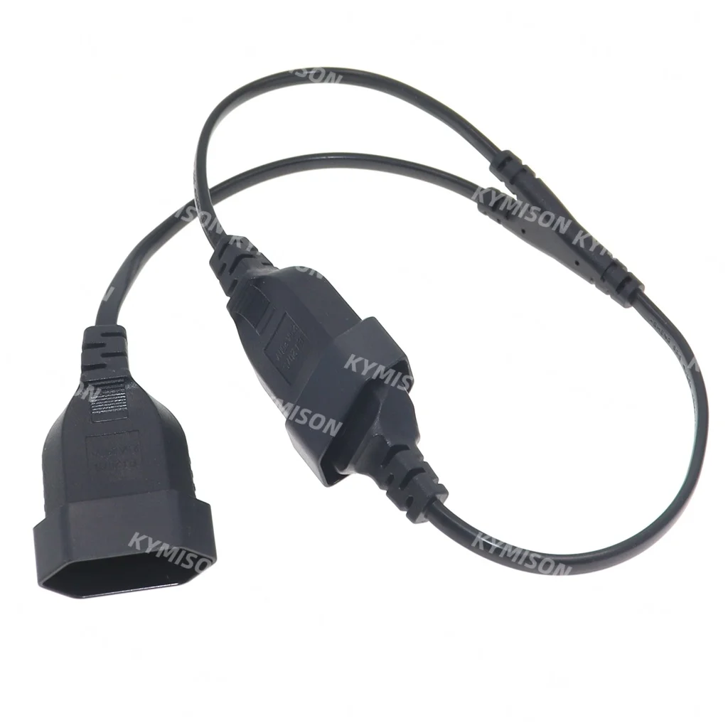 UE CEE7/16 UE 2 clavijas macho a hembra salida Dual, cable de extensión de salida de 2 vías Cable divisor de corriente europeo M/F - imagen 2