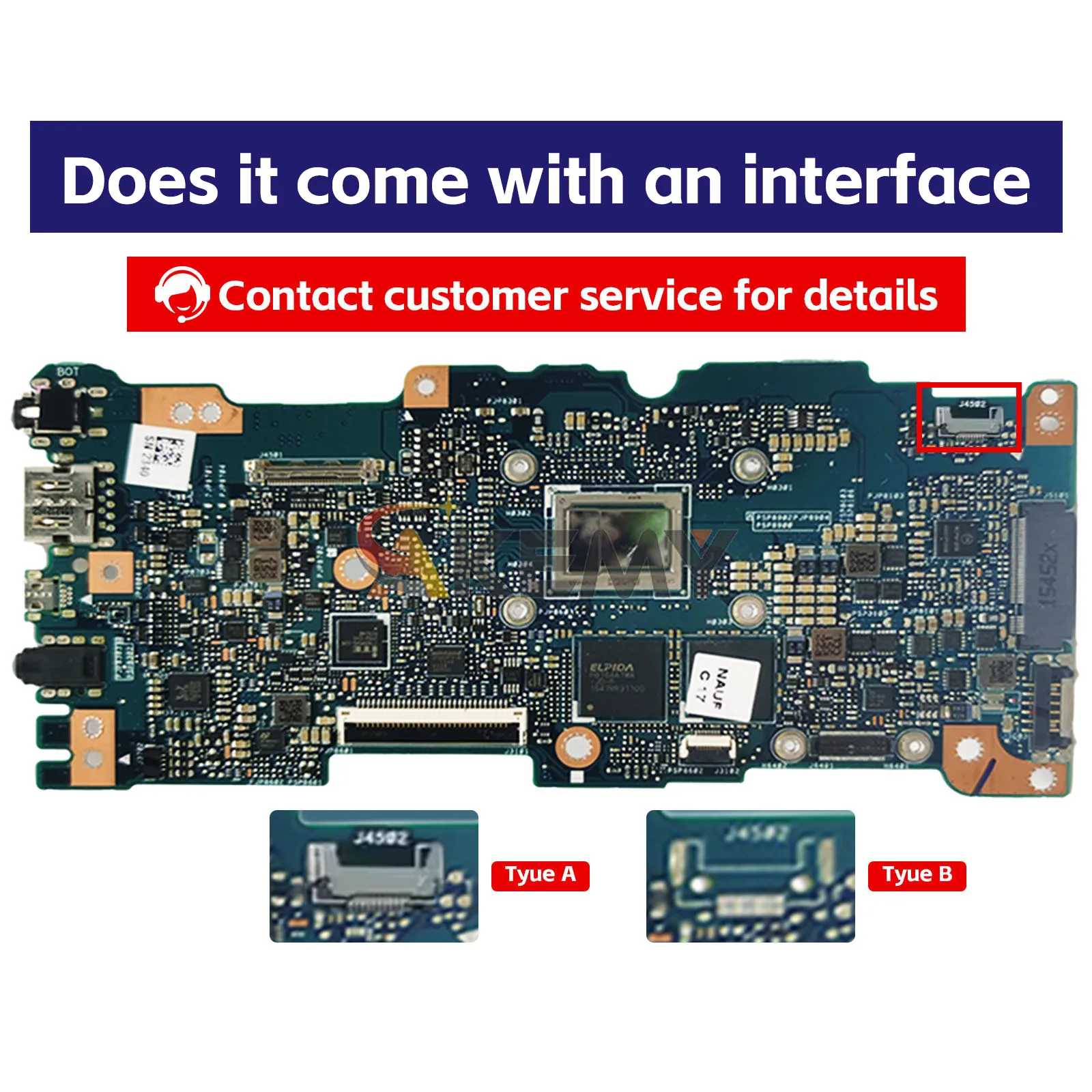 Placa base para ordenador portátil UX305CA para ASUS ZenBook UX305CA U305C UX305C placa base para portátil con CPU M3 M5 M7 100% pruebas OK envío rápido - imagen 2