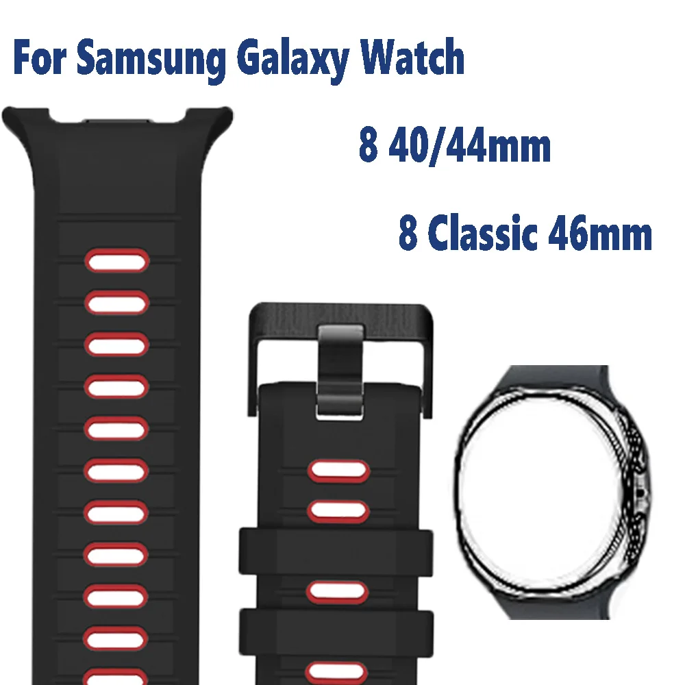Cinturón de moda para amantes de la moda para Samsung Galaxy Watch 8 40 44mm/8 Classic 46mm accesorios de reloj inteligente de silicona opción de regalo Ideal - imagen 5