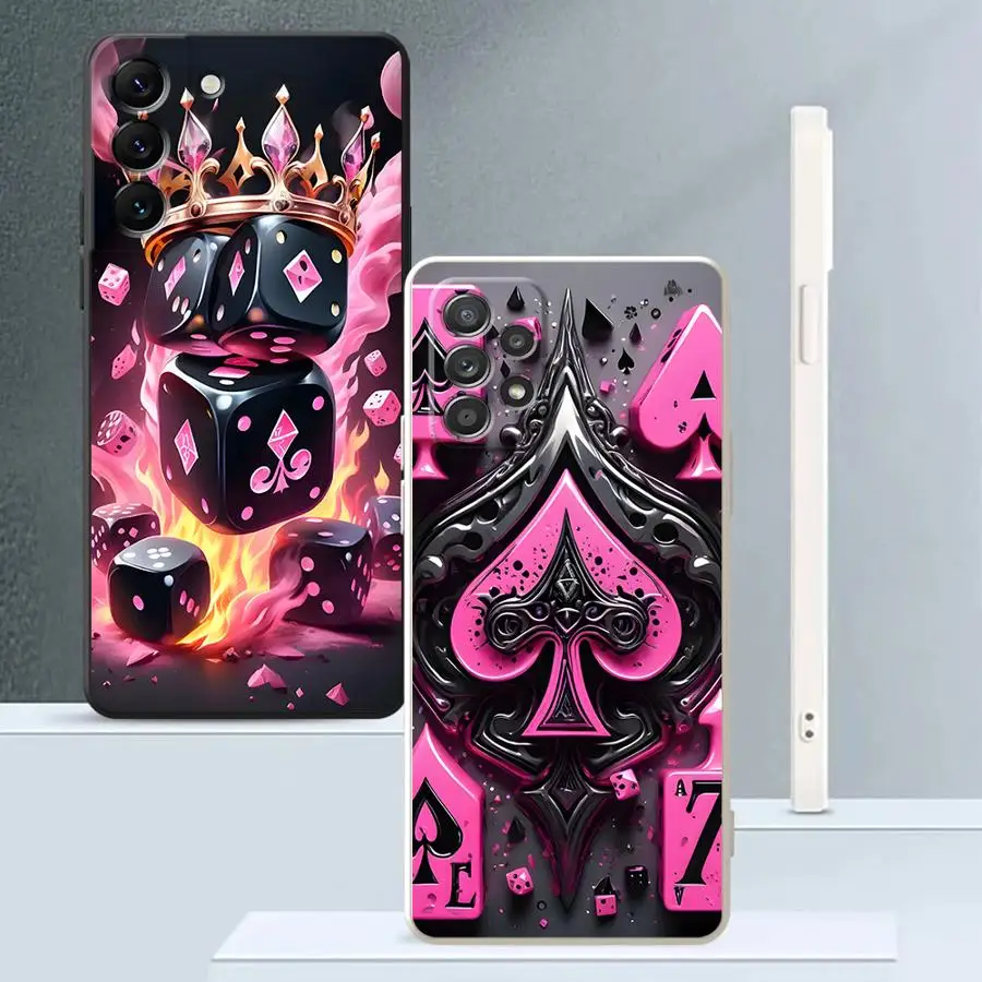 Funda con tarjetas coloridas para Samsung Galaxy A16 A11 A12 A13 A14 A35 A22 A52 A36 A26 A24 A34 A51 A15 funda blanda