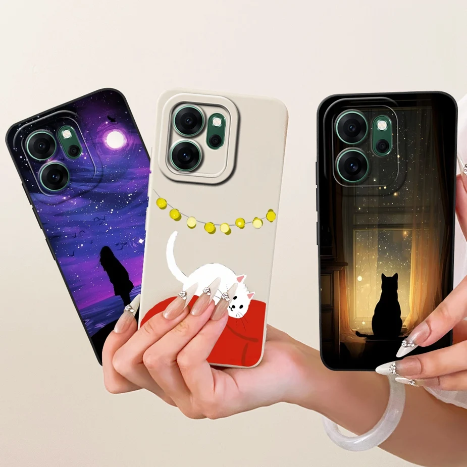 Para Oppo Reno 14F 5G funda bonita de gato pato cubierta de dibujos animados a prueba de golpes funda de teléfono para Oppo Reno 14 Pro Reno14 FS 5G Fundas suaves parachoques - imagen 3