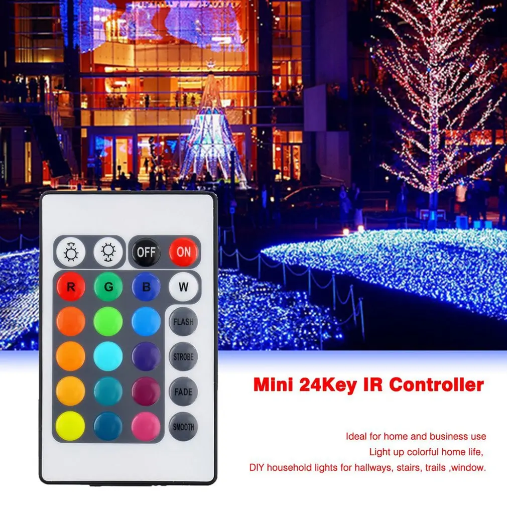 Controlador remoto IR inalámbrico para tira de luces LED, controlador de 24 teclas para SMD3528 SMD5050 RGB, alta calidad, tienda mundial - imagen 4