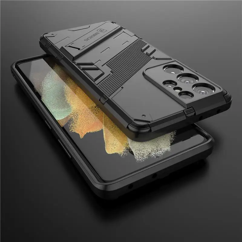Funda Cyber a prueba de golpes con armadura sólida para Samsung S25 Ultra S24 FE Ultra Plus A54 A55 A56 A36 A26 cubierta con soporte de diseño resistente - imagen 3