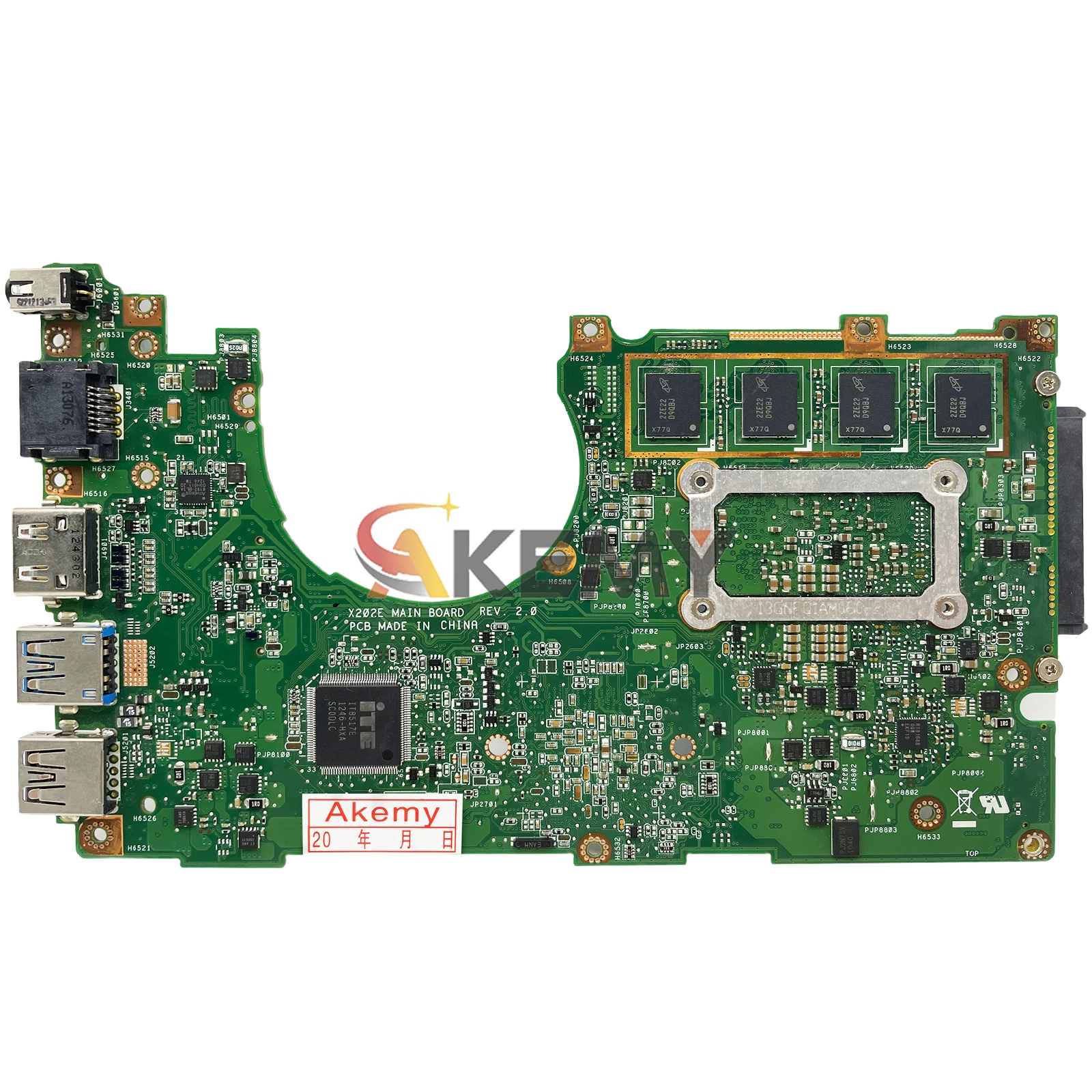 Placa base para ordenador portátil X202E para ASUS VivoBook X202E X201EP Q200E S200E X202EP X202EV con CPU I3 I5 I7 100% pruebas OK stk - imagen 2