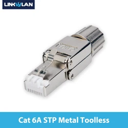 Conector de campo RJ45 8P8C Cat 6A/7 Blindado Modular Sin Herramientas