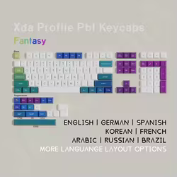 Teclas PBT Dye-Sub MOA para Teclado Mecánico ISO/ANSI Multilingüe