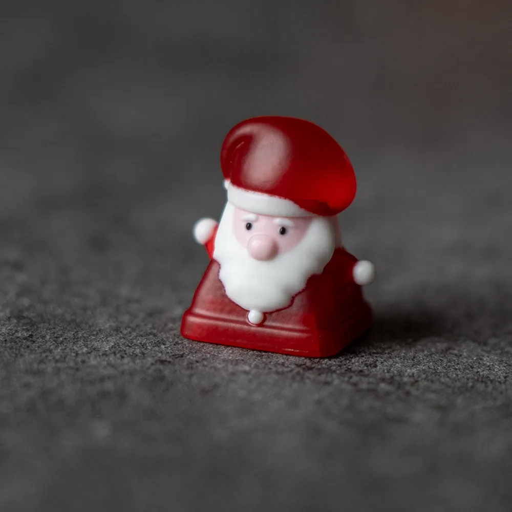 Serie navideña y de Halloween, tapete de mesa grande y extraterrestre, teclas de resina, teclas ergonómicas, teclado mecánico, accesorio de Metal - imagen 3