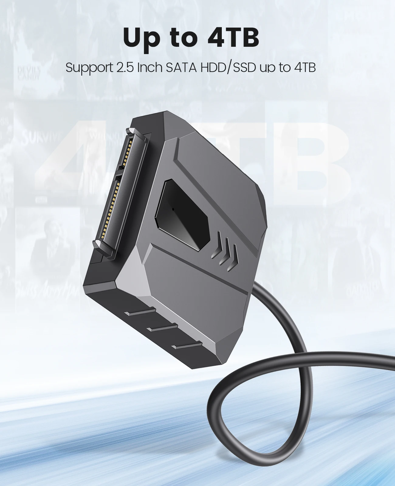 ORICO-Adaptador de unidad HDD USB 3,0 a Cable SATA, convertidor SATA, adaptador para disco duro externo HDD/SSD de 2,5 pulgadas - imagen 3