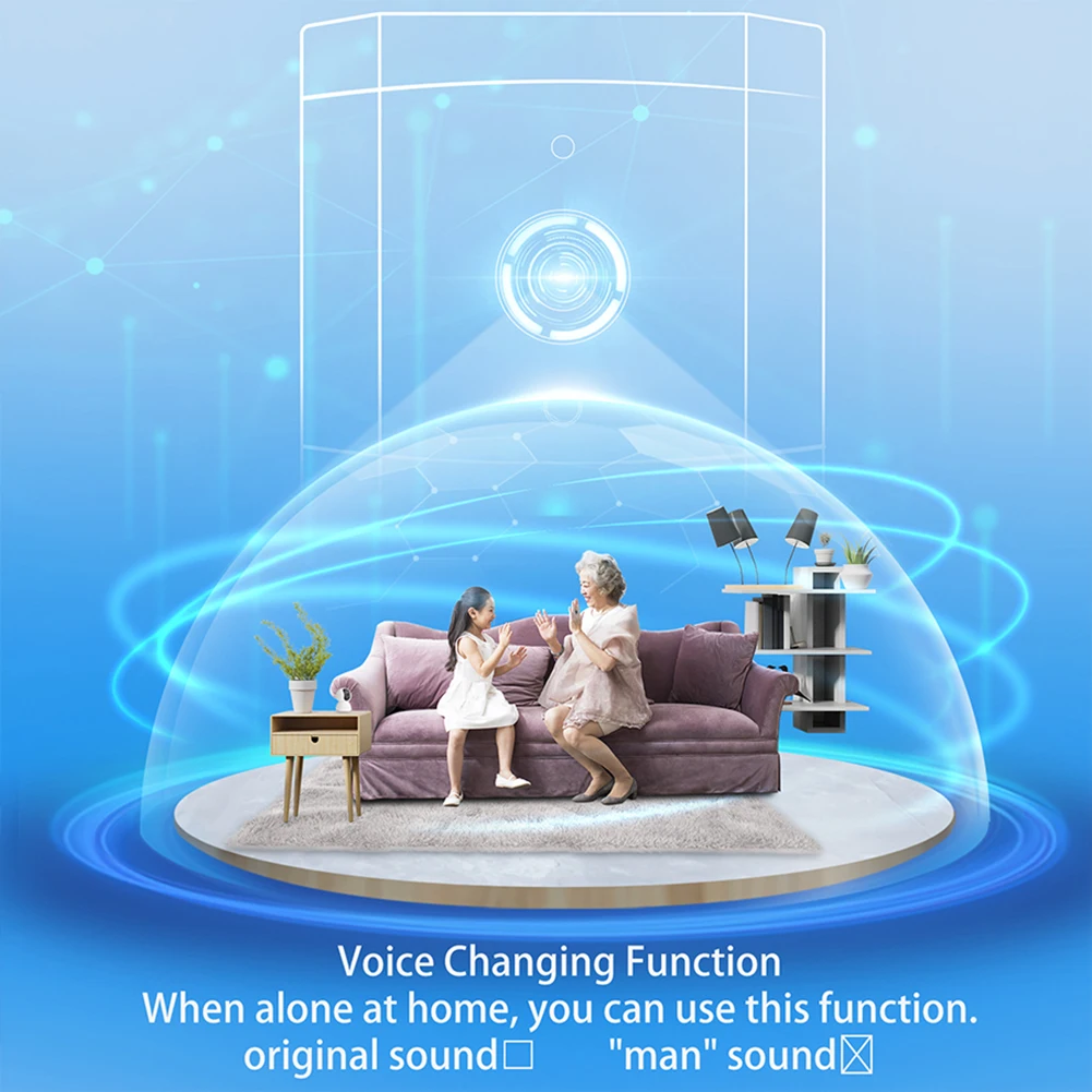 Timbre de vídeo inalámbrico WiFi, timbre Visual de visión nocturna IR, Audio bidireccional, timbre de puerta para el hogar, sistema de seguridad para el hogar - imagen 4