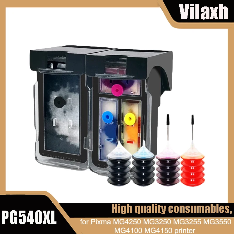 Vilaxh-cartucho de tinta CISS recargable, PG-540, PG540, CL541, para Canon Pixma, MG2250, MG3150, TS5151, TS5150, MG4250, MG3650, MX475