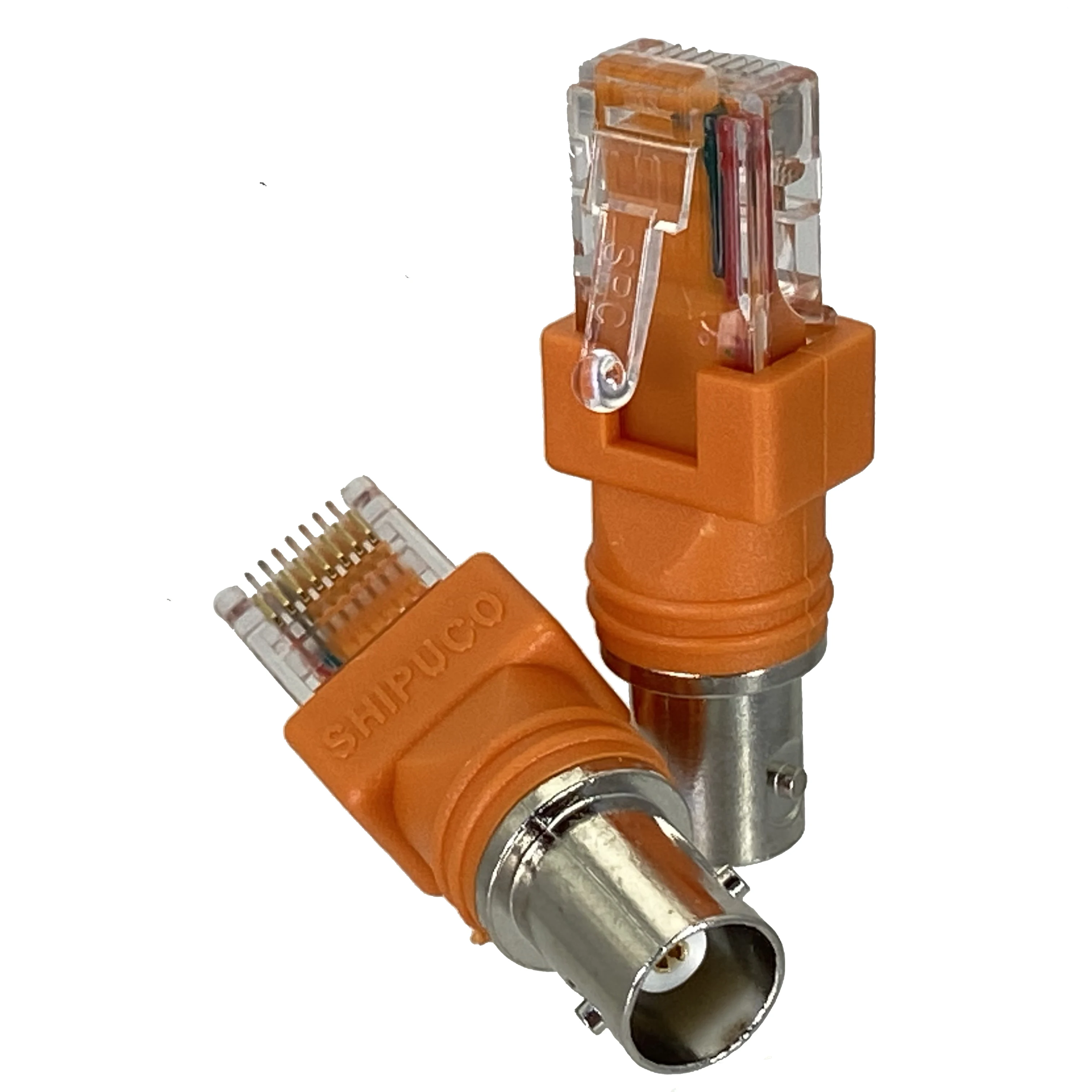 Conector de piezas BNC hembra a RJ45 macho, adaptador RF Coaxial de alta calidad, 1 ud.