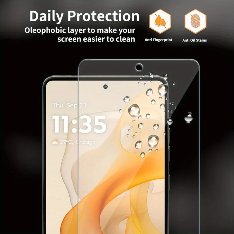 3 uds vidrio templado para Motorola G Series Moto G85 G86 Power G84 G82 Protector de pantalla a prueba de arañazos HD transparente dureza 9H - imagen 4