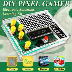 Kit electrónica para soldar píxeles DIY: juego ensamblaje con carcasa