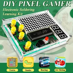 Kit electrónica para soldar píxeles DIY: juego ensamblaje con carcasa