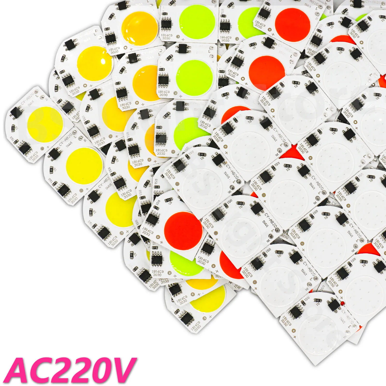 10 Uds Cob Led 220v blanco neutro cálido rojo azul verde 5W luces Led luces de pista focos decoración interior del hogar fuente de luz