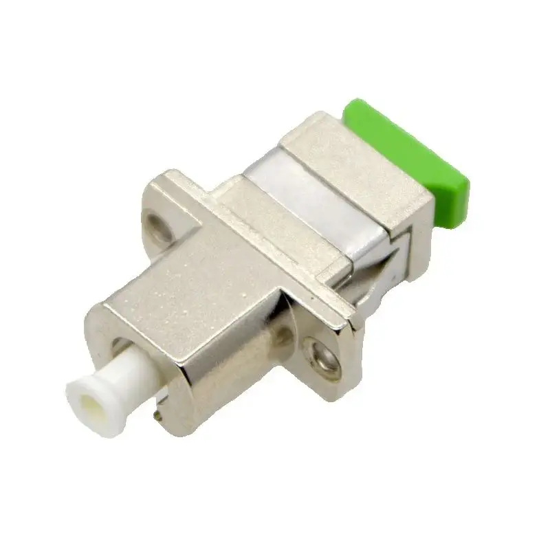 1 Uds nuevo conector de fibra óptica carcasa de Metal adaptador de SC-LC acoplador pérdida de inserción de brida <0,3dB precio bajo al por mayor - imagen 2
