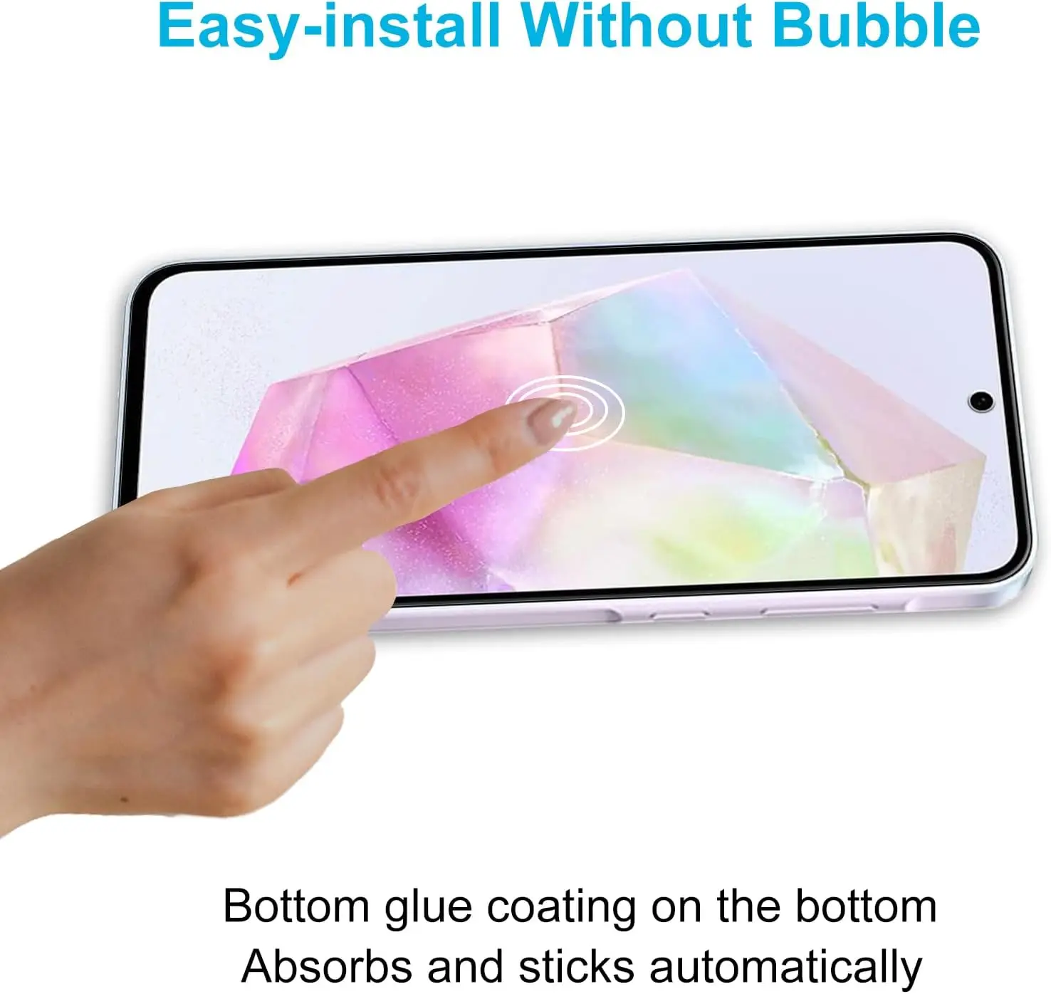 Protector de pantalla de vidrio templado de 2/4 piezas para Samsung Galaxy A55/A35 5G - Cubierta protectora transparente antihuellas - imagen 2