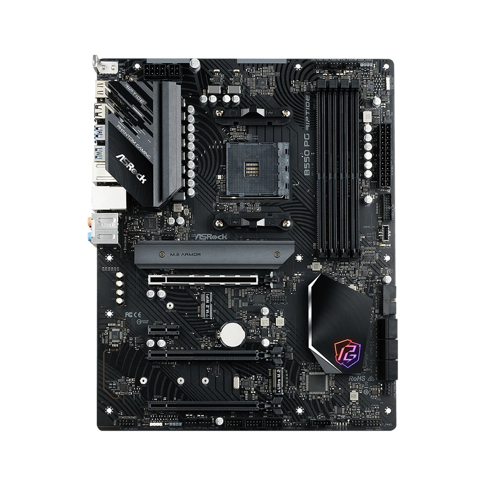 Placa base ASRock B550 PG RIPTIDE compatible con Ryzen 5 3600 5600 5700X3D 5800X3DCPU 4xDDR4 4933MHz 128GB HDMI M.2 ATX AM4 placa base - imagen 2