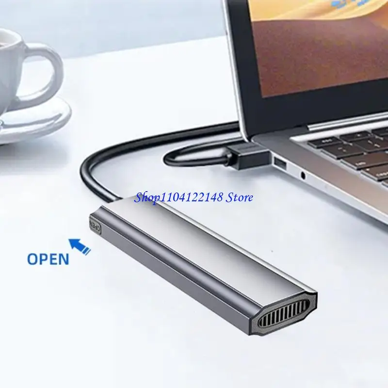 Caja P9FA USB3.1 Nvme Ngff SSD para carcasa disco duro móvil 2230-2280 aluminio - imagen 5