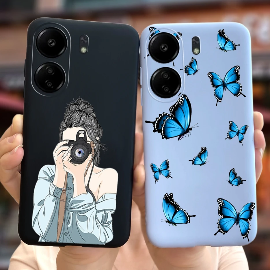 Para Xiaomi Poco C65 funda Redmi 13C Linda moda chicas bonitas mariposa funda de teléfono para Xiaomi Redmi 13C PocoC65 Fundas suaves - imagen 5