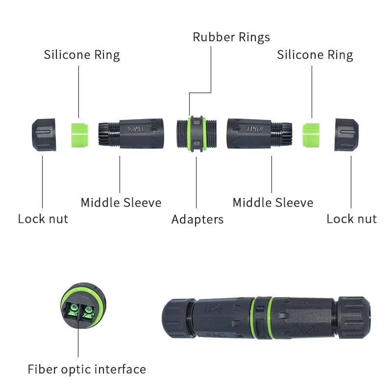 Conector impermeable de fibra óptica SC UPC monomodo SC APC, conector rápido de fibra óptica FTTH, conector rápido de cable de fibra SC - imagen 4