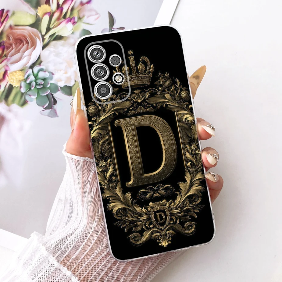 Para Samsung Galaxy A53 funda SM-A536B Linda corona letras Funda de silicona suave para teléfono Samsung A23 A33 A53 A73 5G Funda bolsas - imagen 3