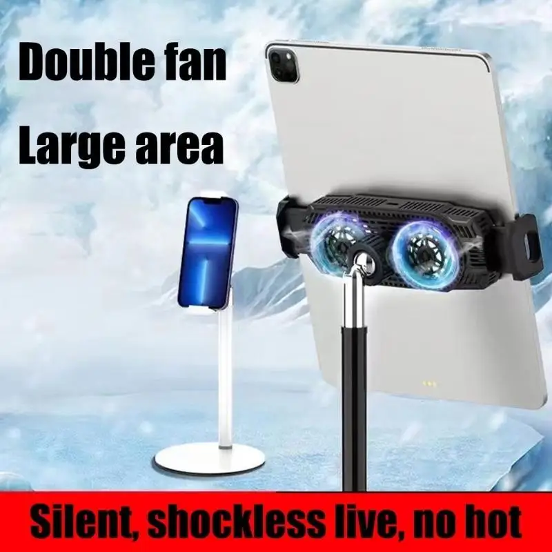 Soporte refrigeración para teléfono Semiconductor ajustable, ángulo múltiple R53C, con ventiladores dobles para teléfonos - imagen 4