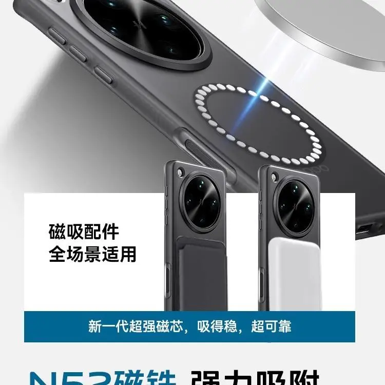 Funda magnética fuerte para OPPO Find X8, cubierta antihuellas táctil de piel Ultra mate para OPPO Find X8Ultra Antu-caída - imagen 4