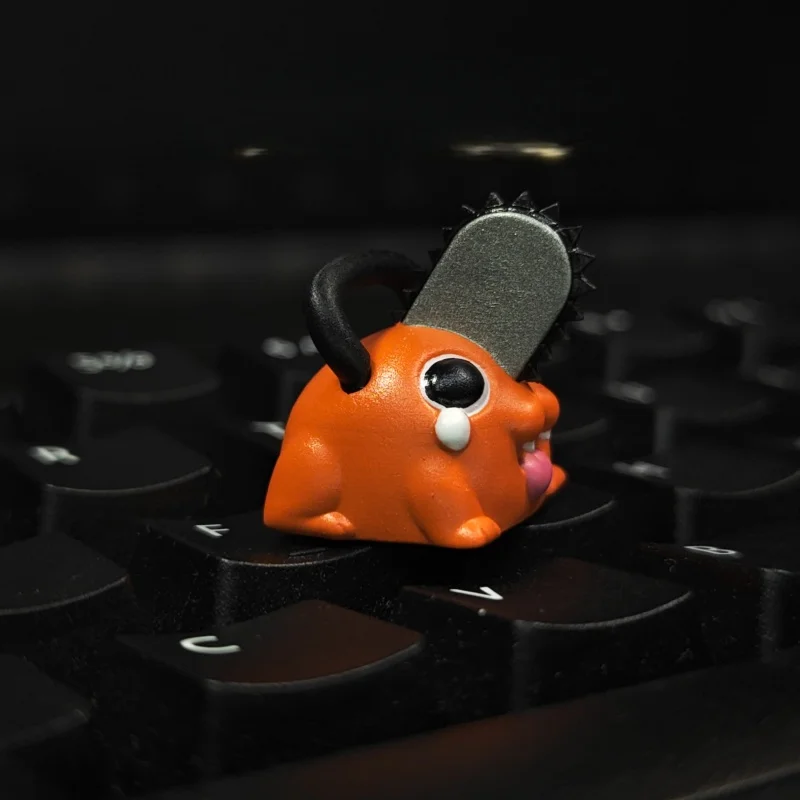Teclas de motosierra para hombre, 1 Uds., Pochita Power versión Q, personaje Diy, teclas personalizadas, teclas de teclado mecánico personalizadas de Anime - imagen 2