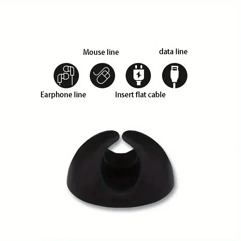 Mini Cable de datos de escritorio de goma, organizador USB tipo C para teléfono inteligente, auriculares, soporte de Cables Chargar, Protector, 5/10/20 piezas - imagen 4