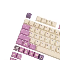 Strawberry Bear Keycap Original Cherry Profile PBT 141 teclas ISO Enter LOSTSO Bear teclado Keycap para Ke mecánico estándar 99 %